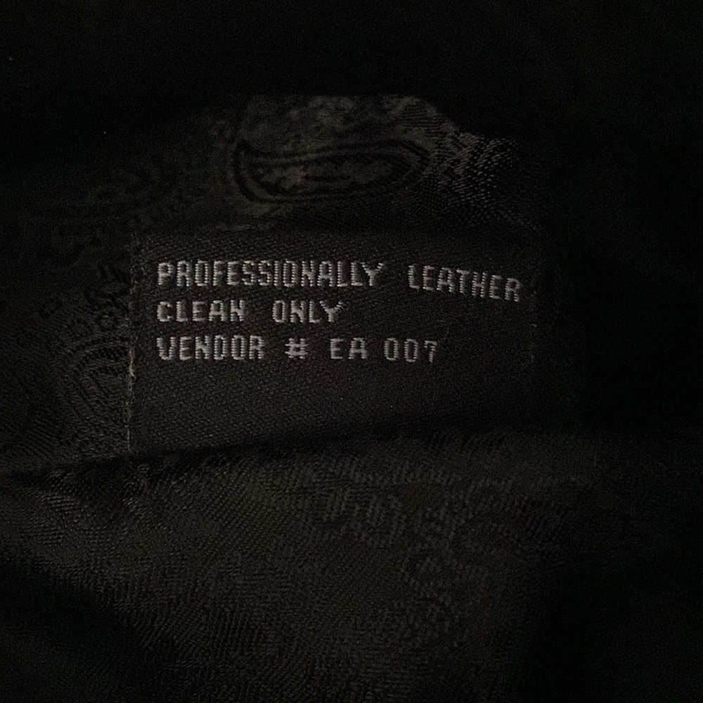 Guess Black Genuine Leather Jacket size M - Picture 9 of 9